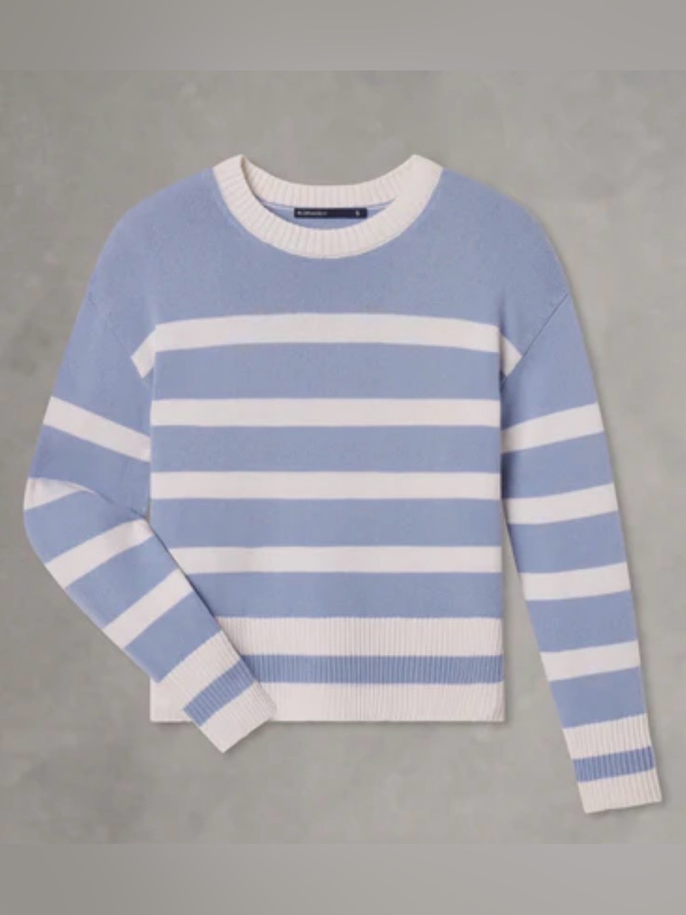 B. Draddy $500 ELLA STRIPE CREW SCOTTISH CASHMERE sz M - Picture 2 of 9